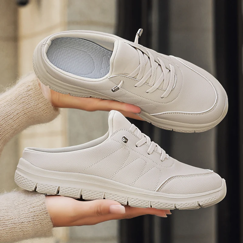 

Comfortable Flat Shoes Men's Minimalist Design Women's Walking Shoes Multifunctional Clothing Semi Slippers 2025 Couple's Shoes