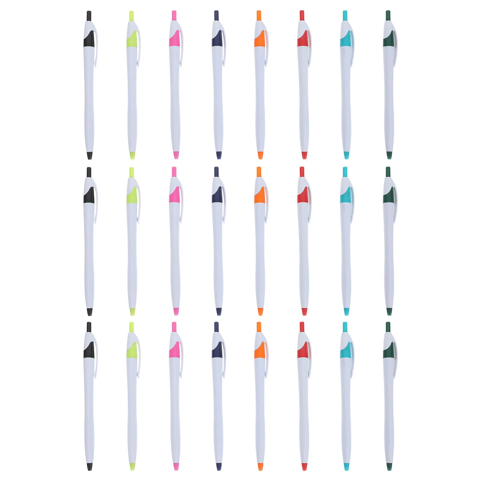 

24Pcs Retractable Ballpoint Pens 1.0mm Multicoloured Smooth Writing Gel Ink No Bleed Paper Compatible Office School Supplies
