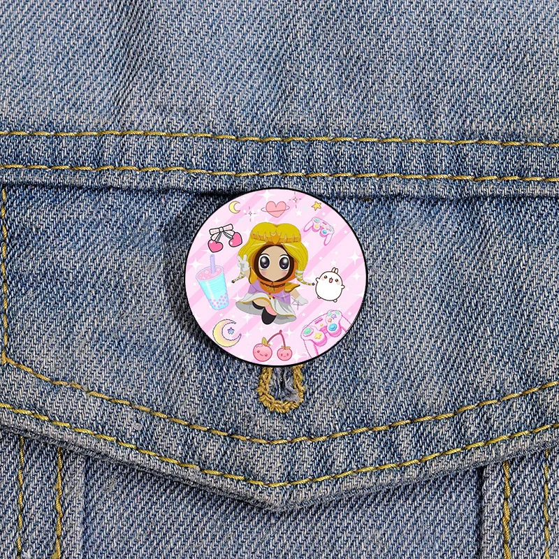 Fashion Princess Kenny Printed Pin Custom cute Brooches Shirt Lapel teacher tote Bag backpacks Badge Cartoon gift brooches pins