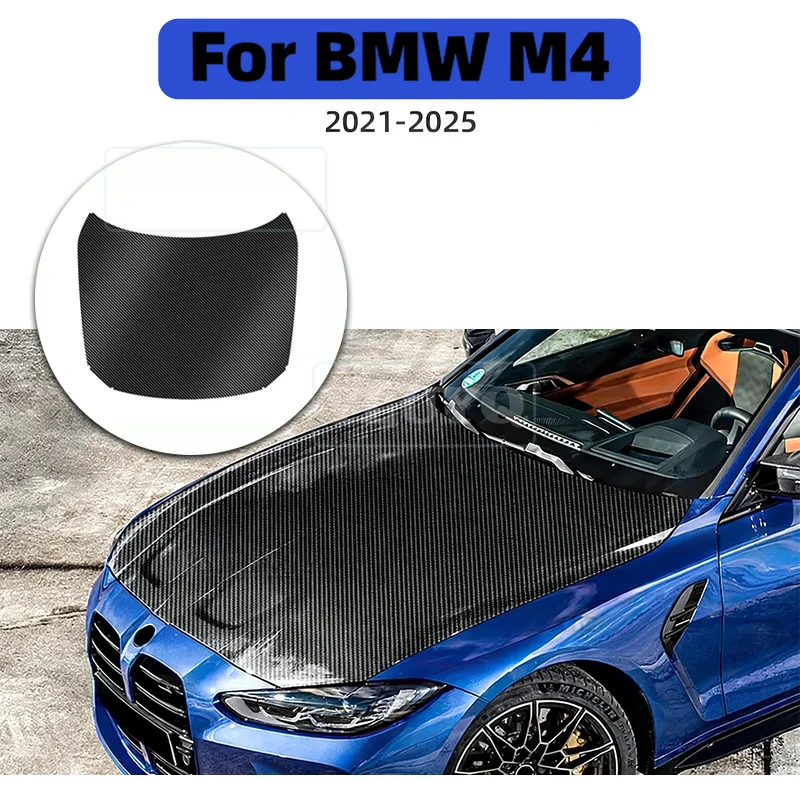 

For BMW M4 2021 2022 2023 2024 2025 LHD RHD Car Front Bonnet Engine Hood Carbon Fiber Pattern TPU PPF Wrap Protection Film