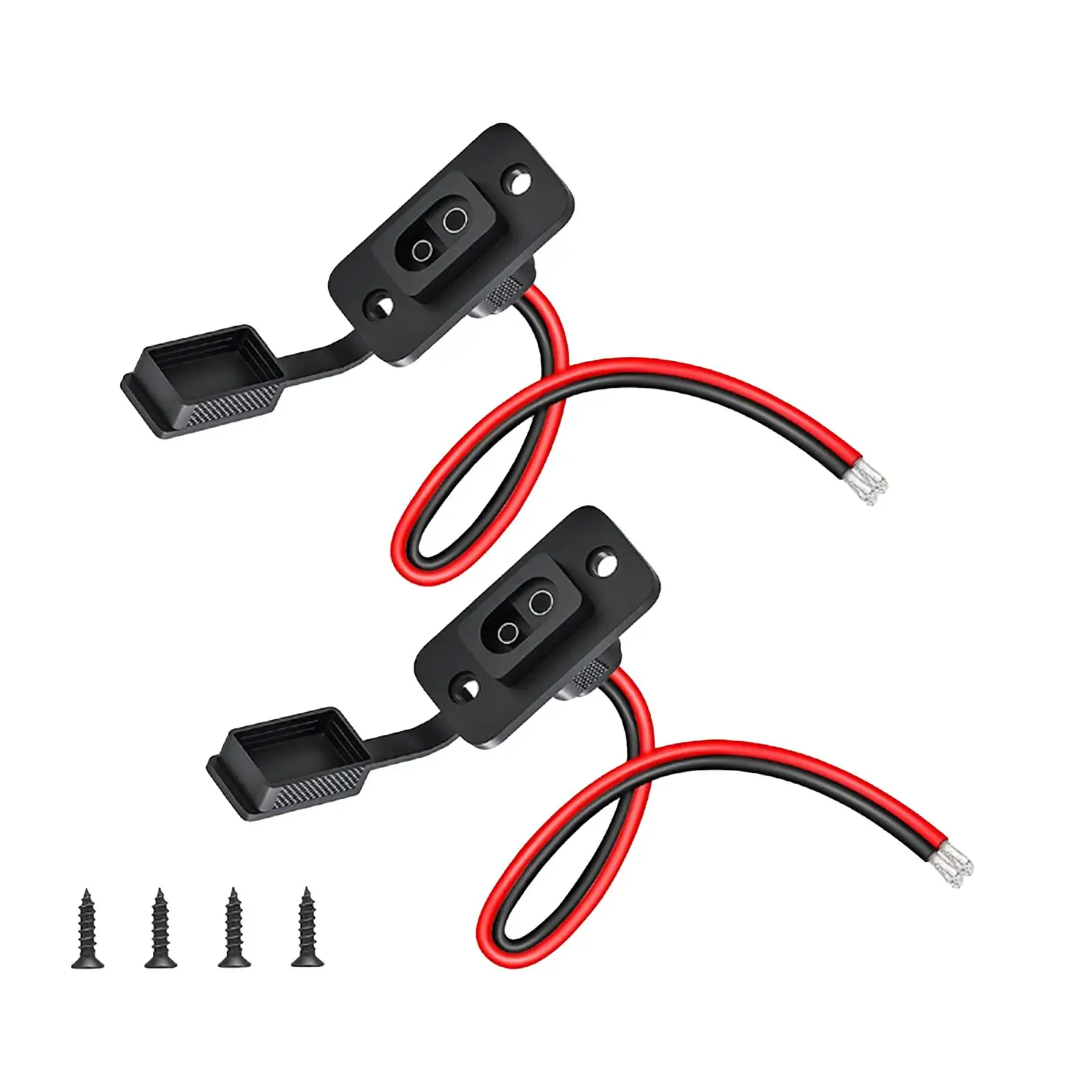 2x SAE Socket Quick Connect Disconnect 12AWG cavo di prolunga SAE per impieghi gravosi