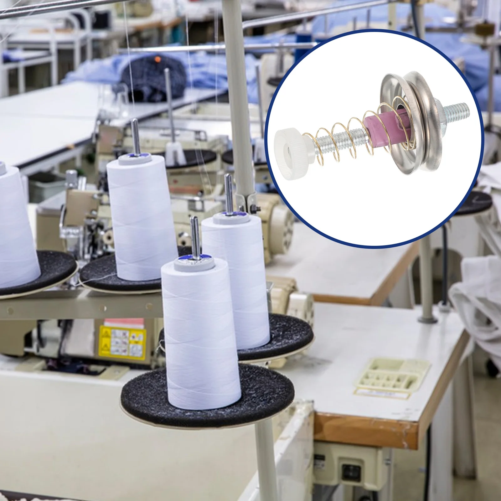 

5pcs Stainless Steel Ceramic Spring Tensioners Knitting Machines Durable Yarn Tensioner Textile Machines Removable Tension
