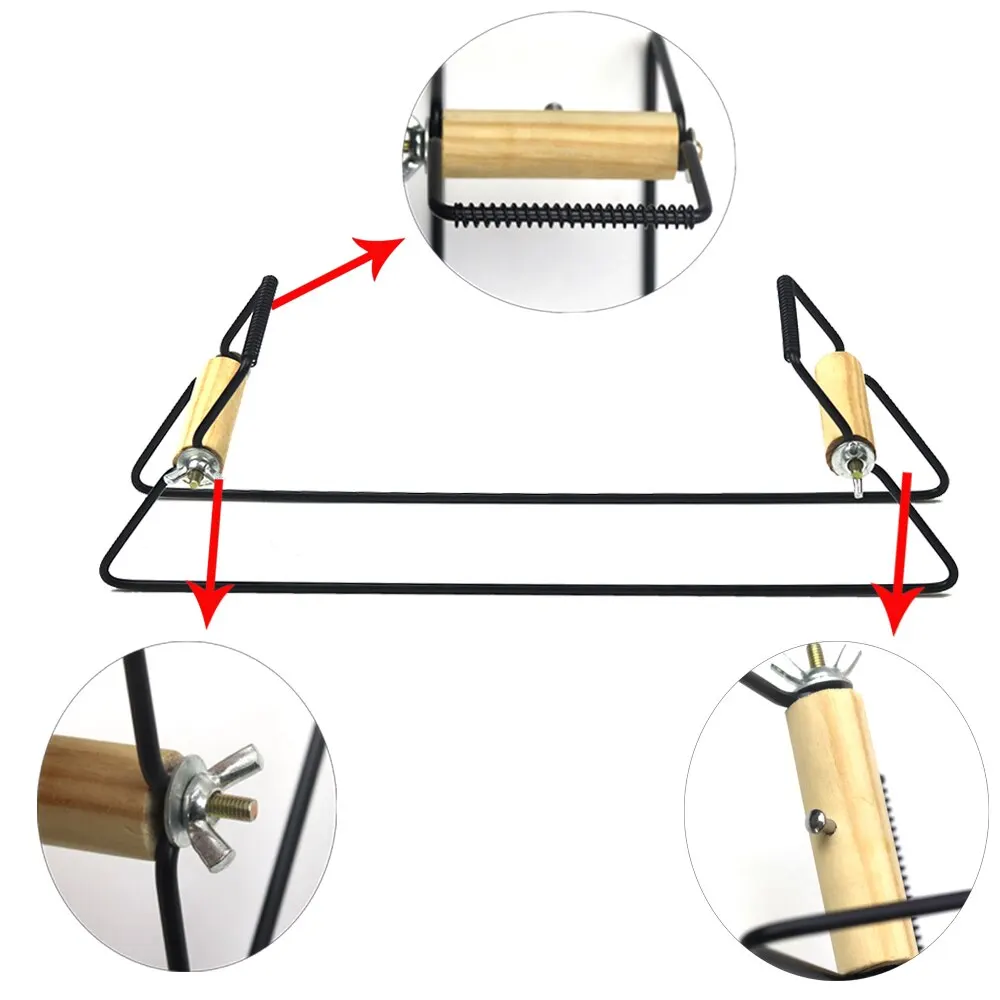 Tkane ze stali nierdzewnej krosna z koralikami zestawy do druty z rączką drewna ręcznie robione narzędzia dziewiarskie do DIY bransoletek