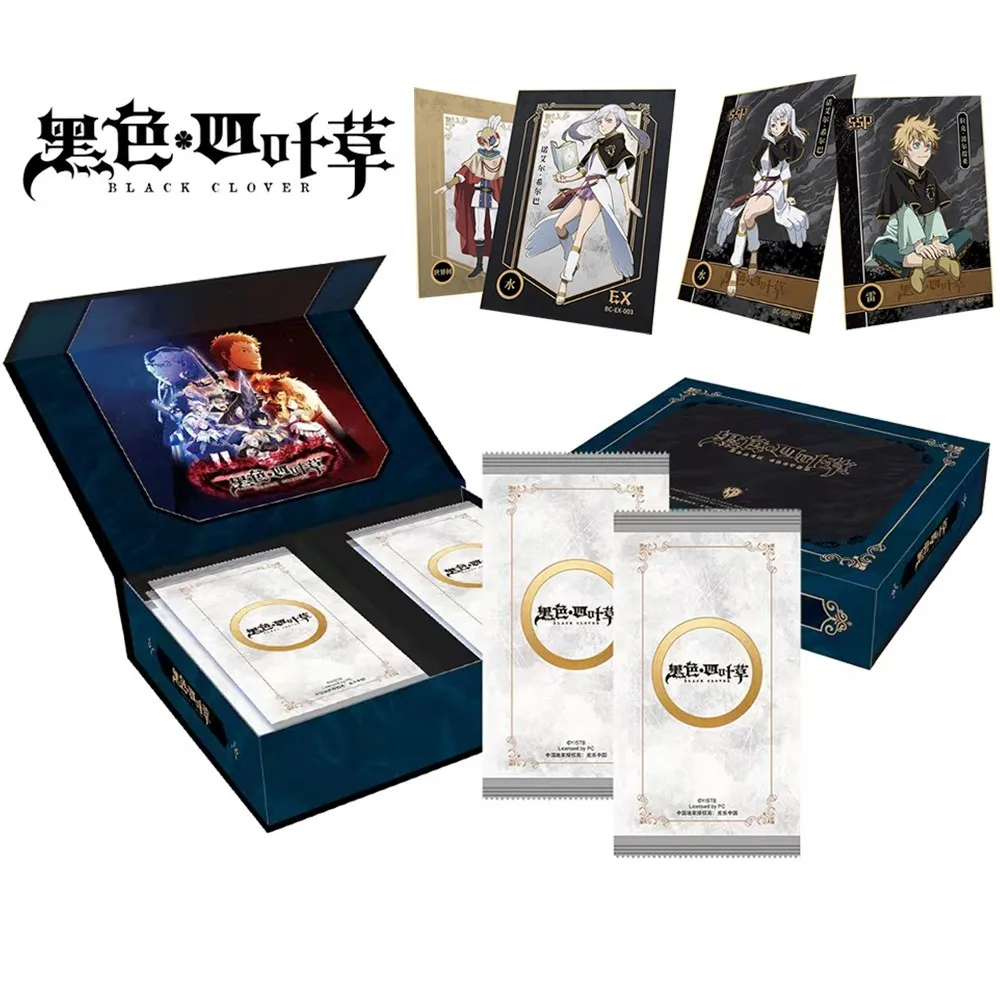 Special Offer Black Clover Collection Cards Janpanese Anime Figure Booster Box Rare Quicksand Gold Flash Card EX Gifts For Kids