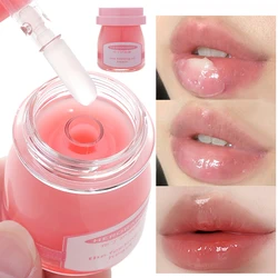 Strawberry Pudding Lip Mask Day And Night Repair Moisturizing Lip Balm Transparent Lip Care Sleep Masks Lipstick Base Cosmetics