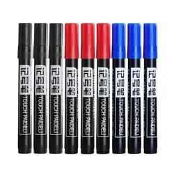 Quick-Dry Permanent Marker Pen 1.5mm Crude Nib Red Blue Black Ink Waterproof Marker Pen Fine Color Permanent Waterproof