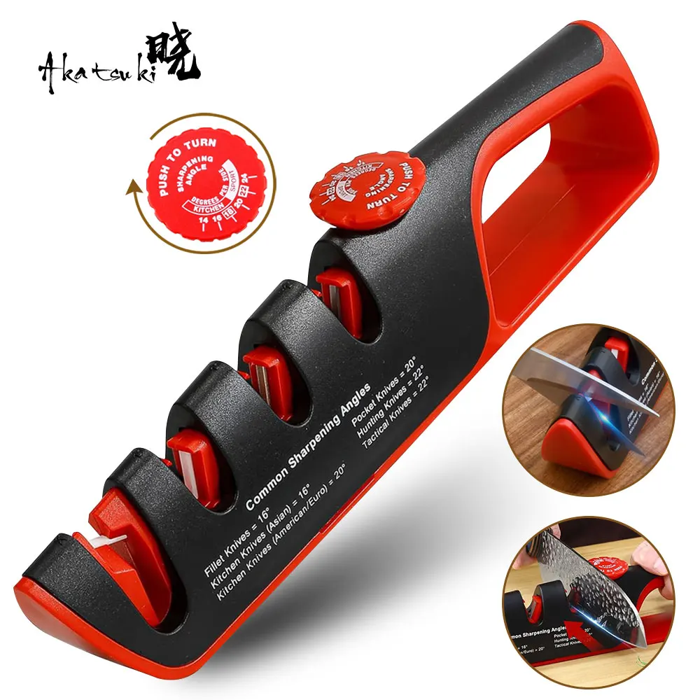 Professional Knife Sharpener 4 Stages Scissors Sharpening Stone Kitchen Grinder Knives Whetstone Kitchen Tools