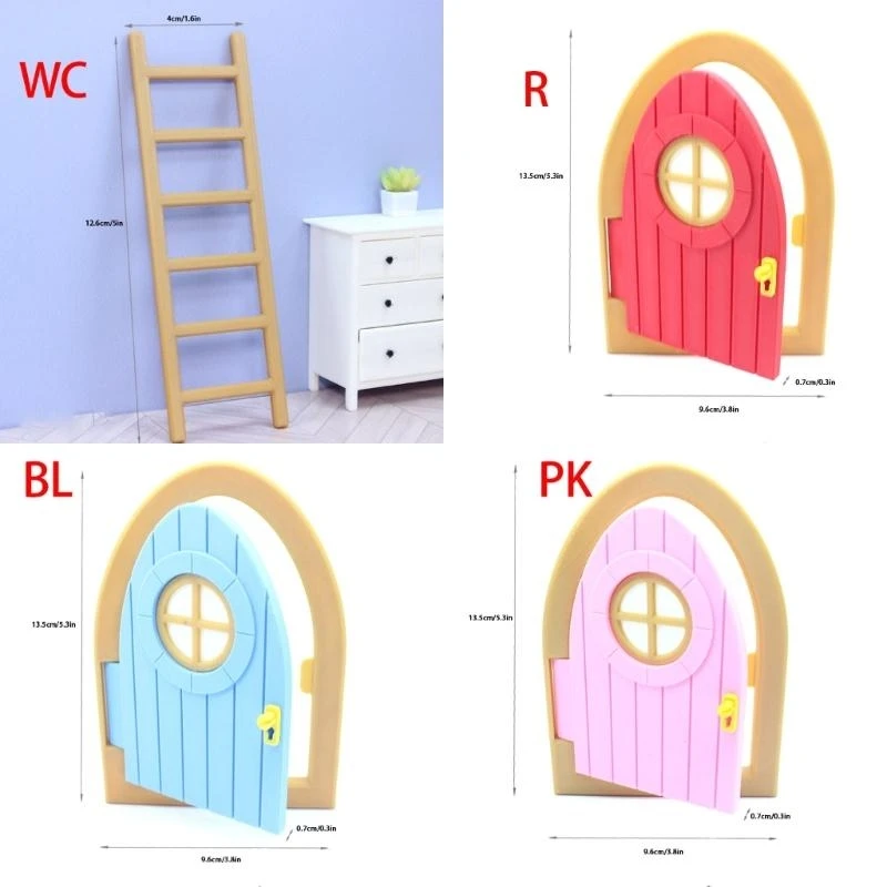 

1/12 кукол миниатюрные эльф -фей фэйрея ворота дверь сказочный дизайн для ремесленной модели проект