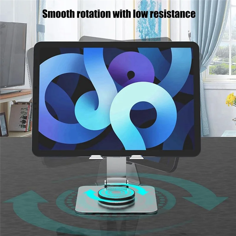 SR-360 °   حامل لوحي دوار من سبائك الألومنيوم والكربون الصلب لسطح المكتب حامل لوحي لحامل الهاتف اللوحي في غضون 12.9 بوصة أ