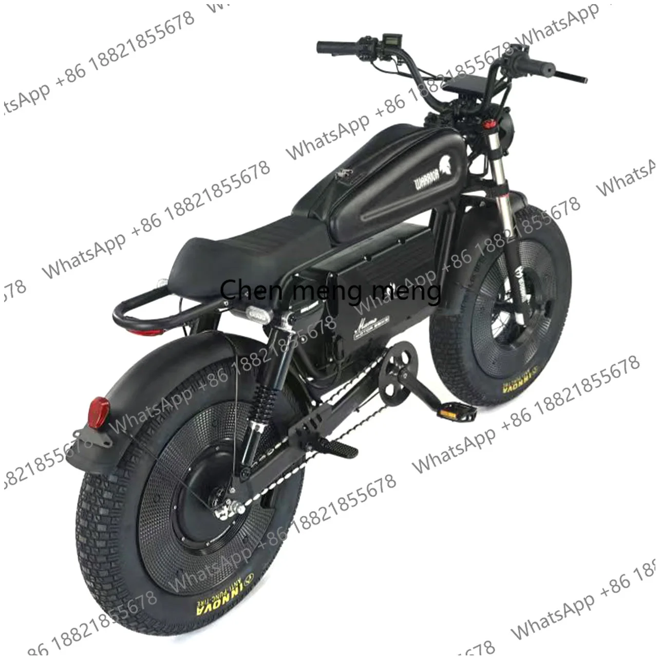 

NEW White 3000W 60V 45Ah Lithium Battery Adjustable Suspension Front Fork City Commuting Fat Tire Electric Bike