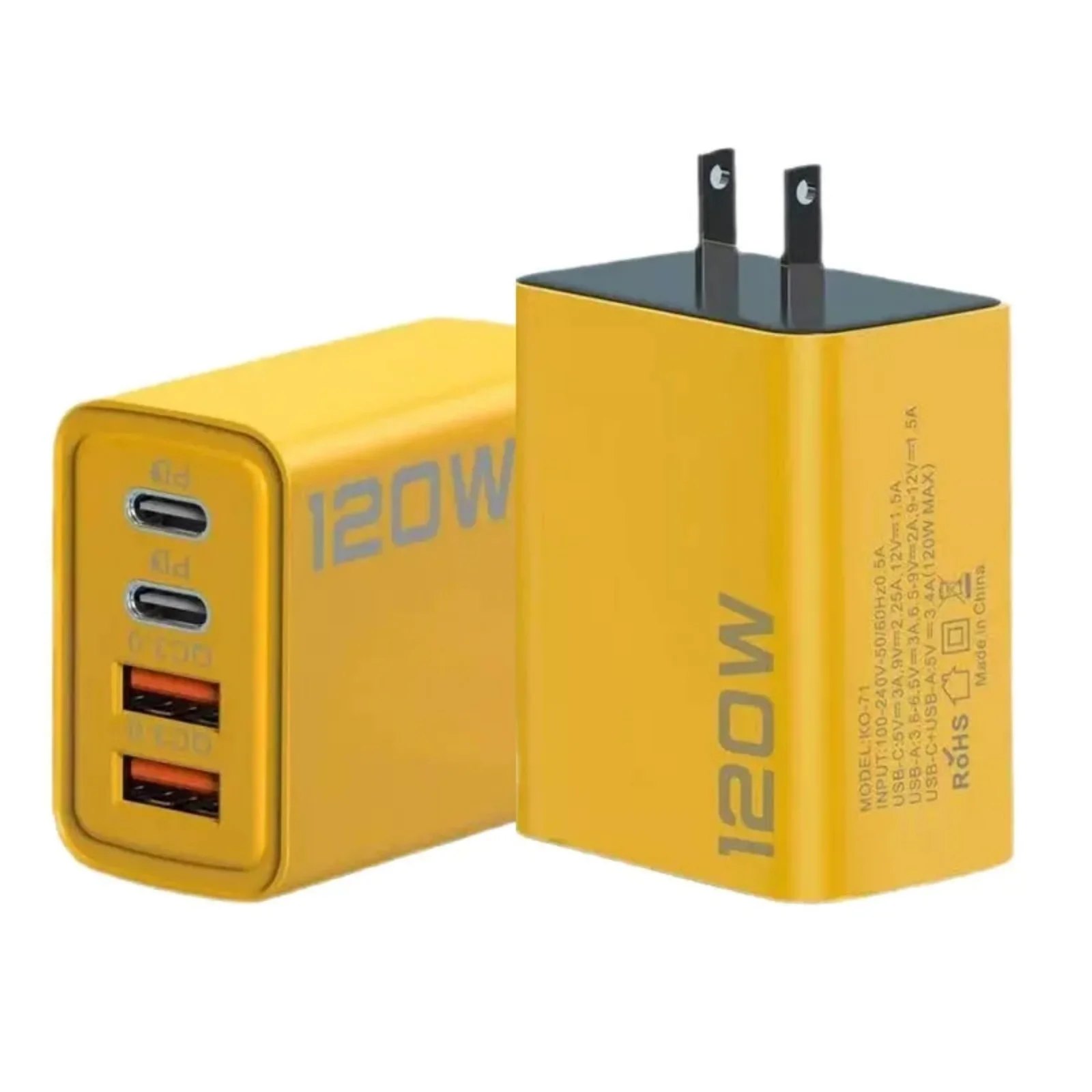 2X Universal 4-Port USB-C Schnellladung Handy-Adapter Schnellladegerät für iPhone für Samsung für Xiaomi für Huawei