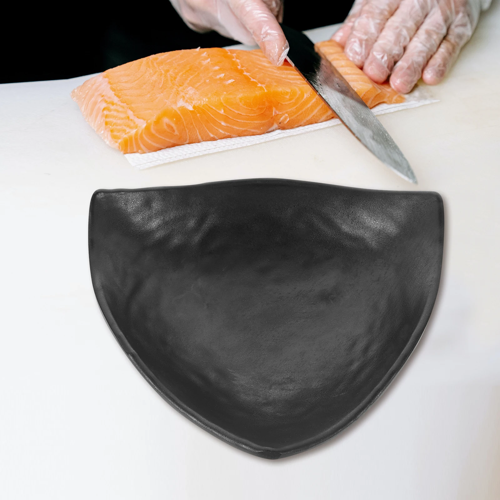 

Japanese Sushi Serving Plate Smooth Rounded Corner Design Ideal for Sashimi Salmon Presentation Decorative Multi-Function Food