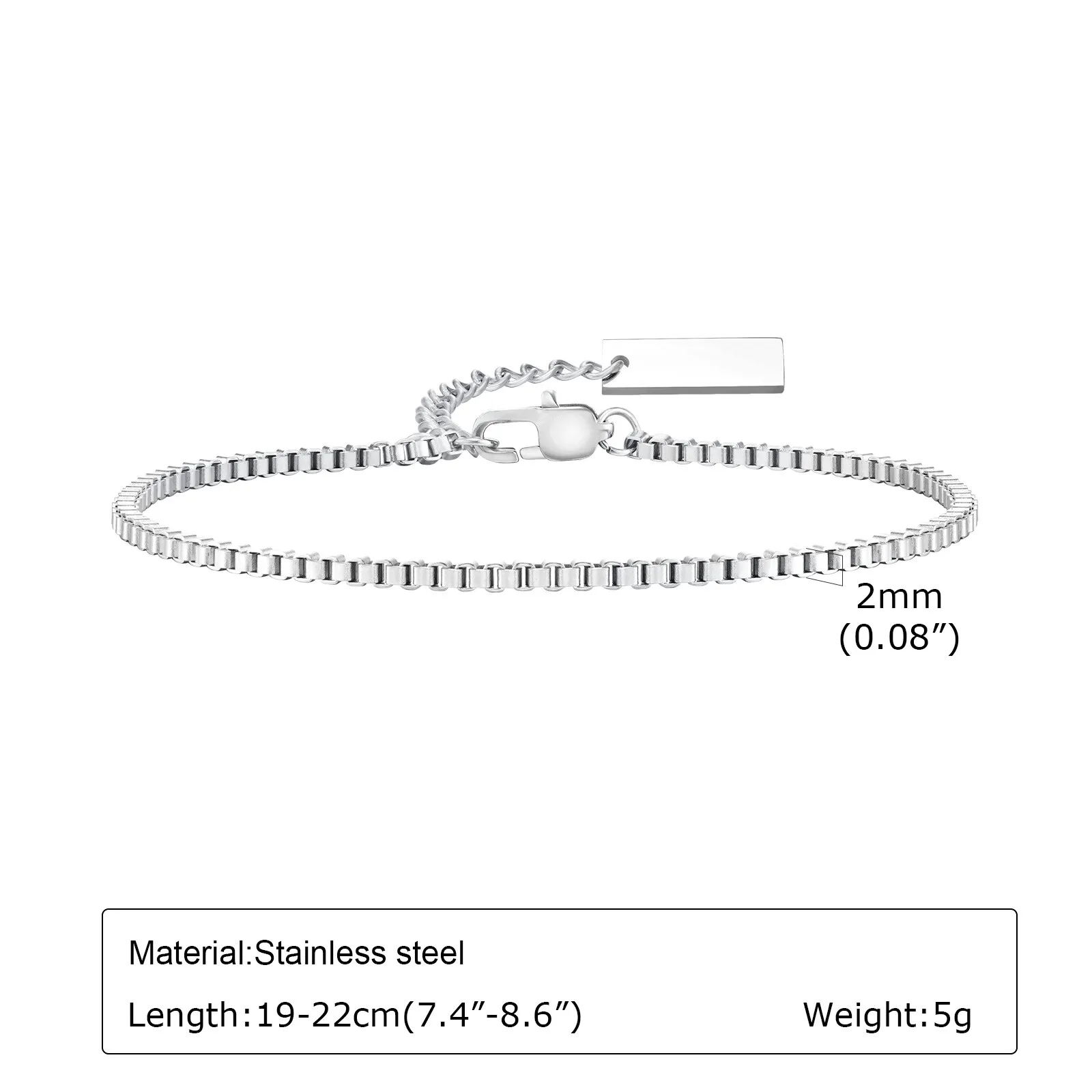 3-teiliges dünnes Kettenarmband für Herren, nie verblassendes verstellbares Armband aus Edelstahl, minimalistisches Hip-Hop-Schmuckgeschenk