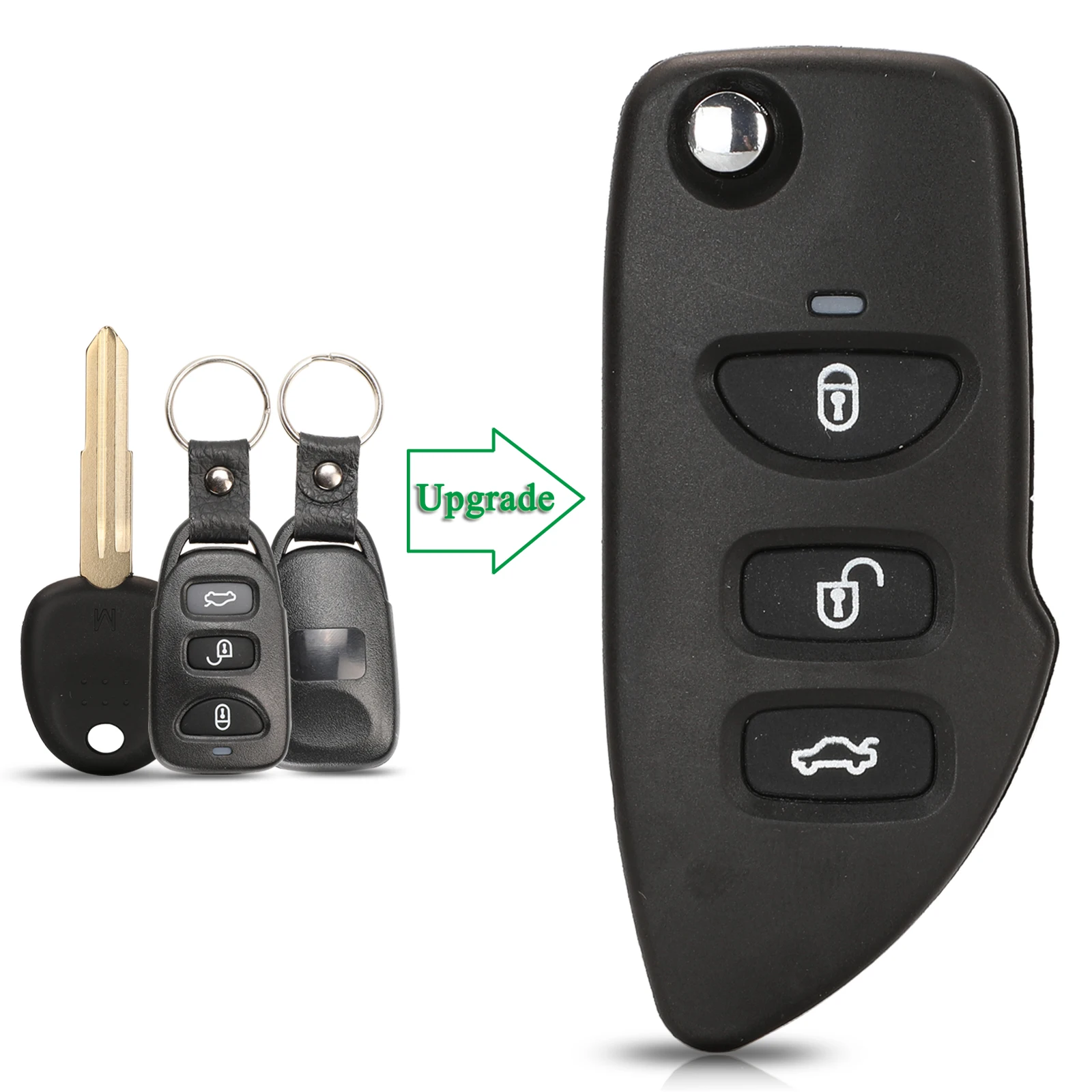 jingyuqin 3 Buttons Modified Remote Car Key Shell Case Fob For Hyundai Santa Sonica Trajet XG Fit KIA Sorento 2002-2009