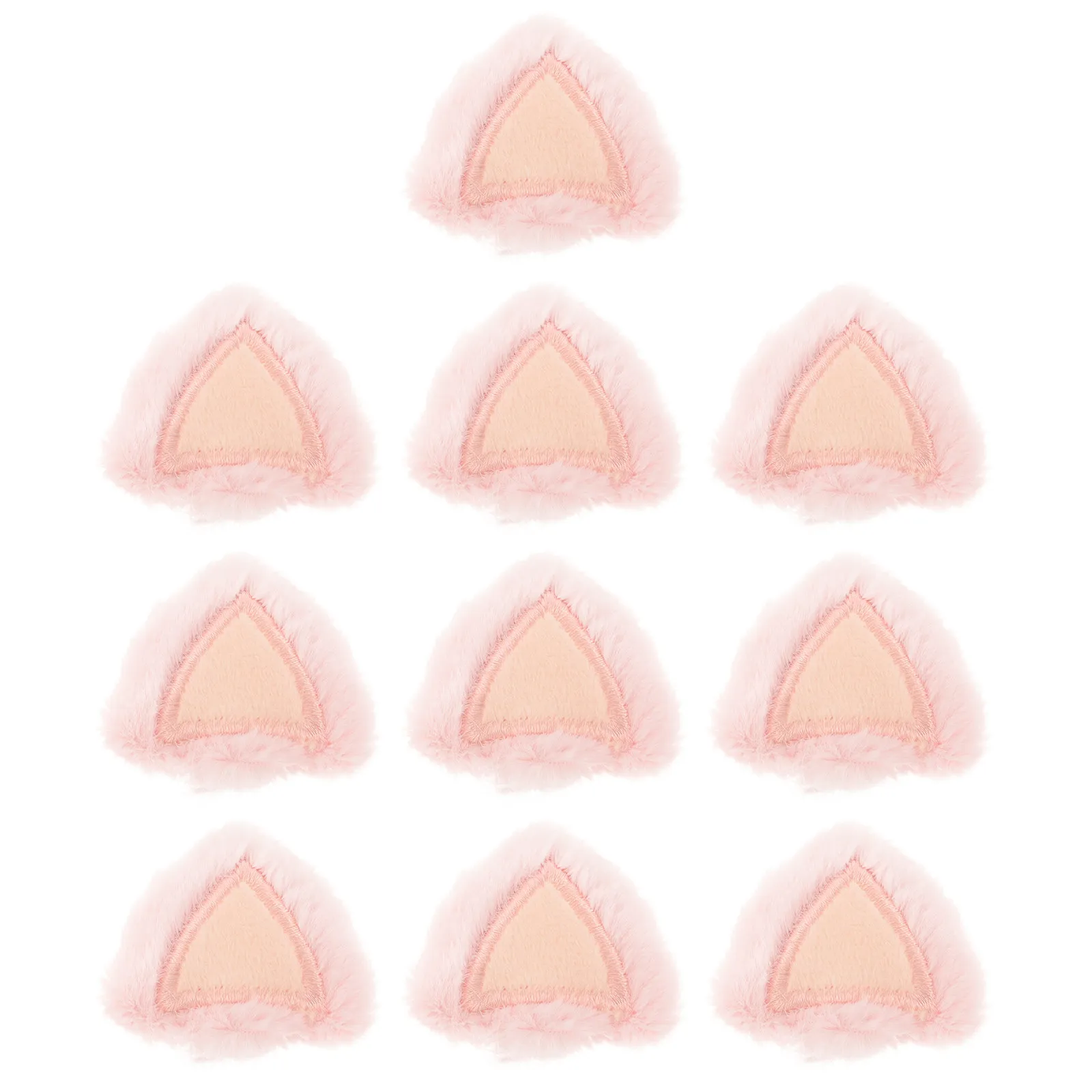 

10Pcs Cat Ear Clothing Animal Ear Decor DIY Supplies for Hair Accessories Headband Phone Case Craft Decorations