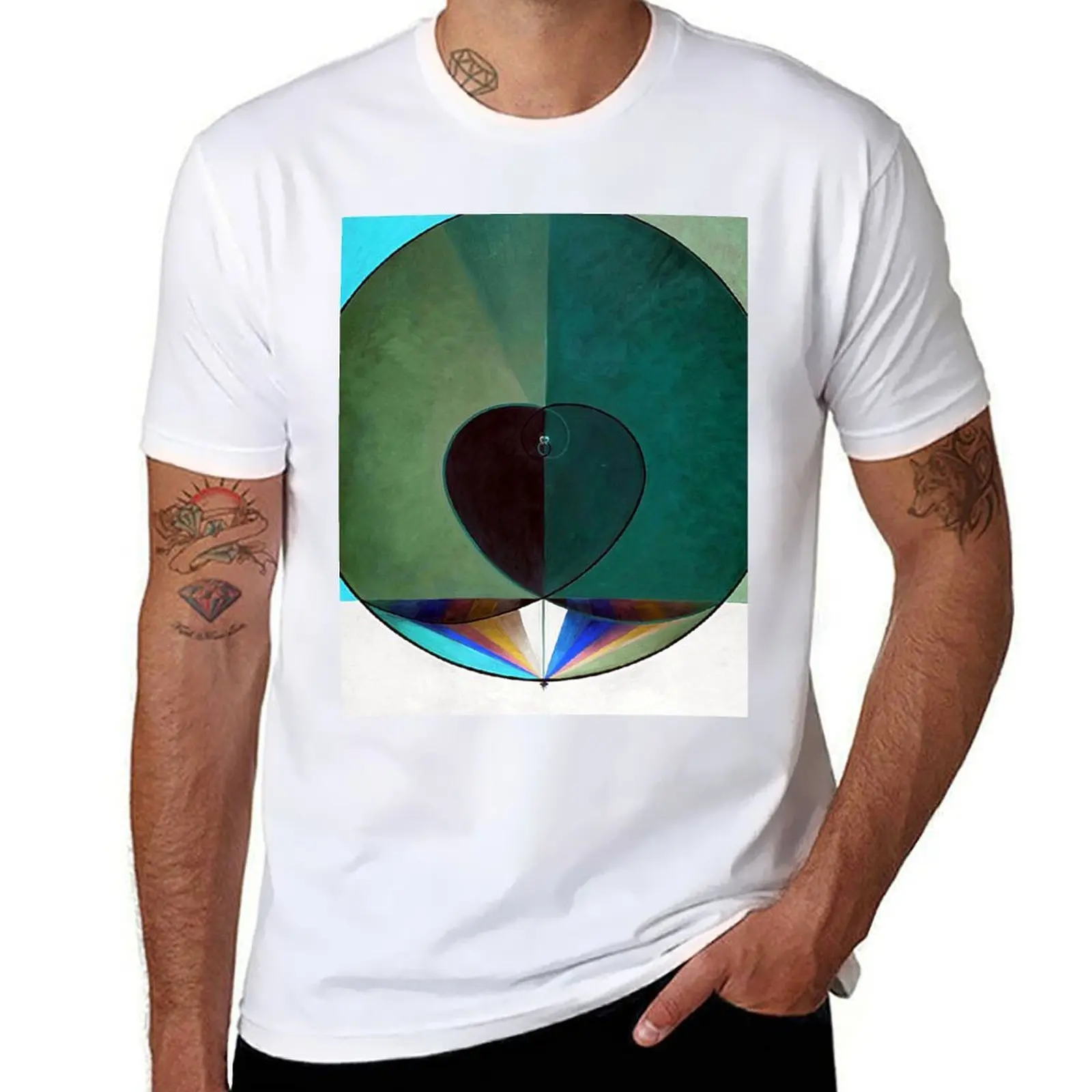 

Color Inversion Hilma af Klint The Dove No.2 1915 T-Shirt graphic t shirts for man t shirts for man graphic funny T-Shirt