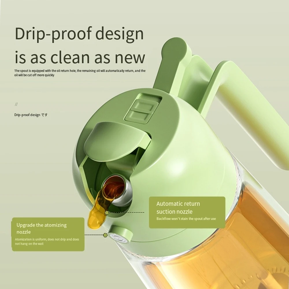 Press type glass oil Spray Oil Bottle Spray Oil Dispenser Oil Jar BBQ Kitchen Baking Roasting Picnic Kitchen Toolglass oil spray image 3