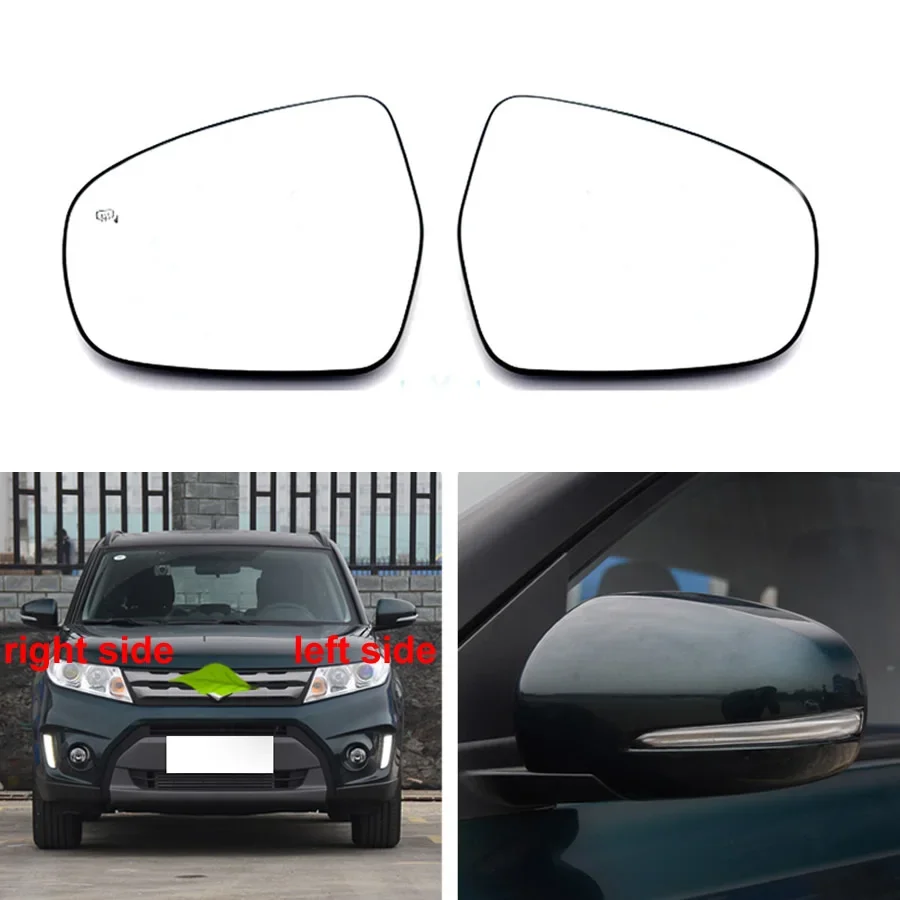 

For Suzuki Vitara S-cross Replace Outer Rearview Side Mirrors Lens Door Wing Rear View Mirror Glass with Heating