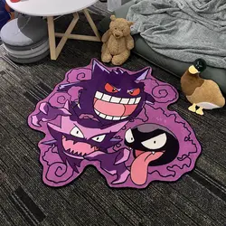 Alfombra de felpa de dibujos animados de Pokémon, alfombrilla Irregular antideslizante, absorbente, para sala de estar, baño, mesita de noche, decoración del hogar, 3D