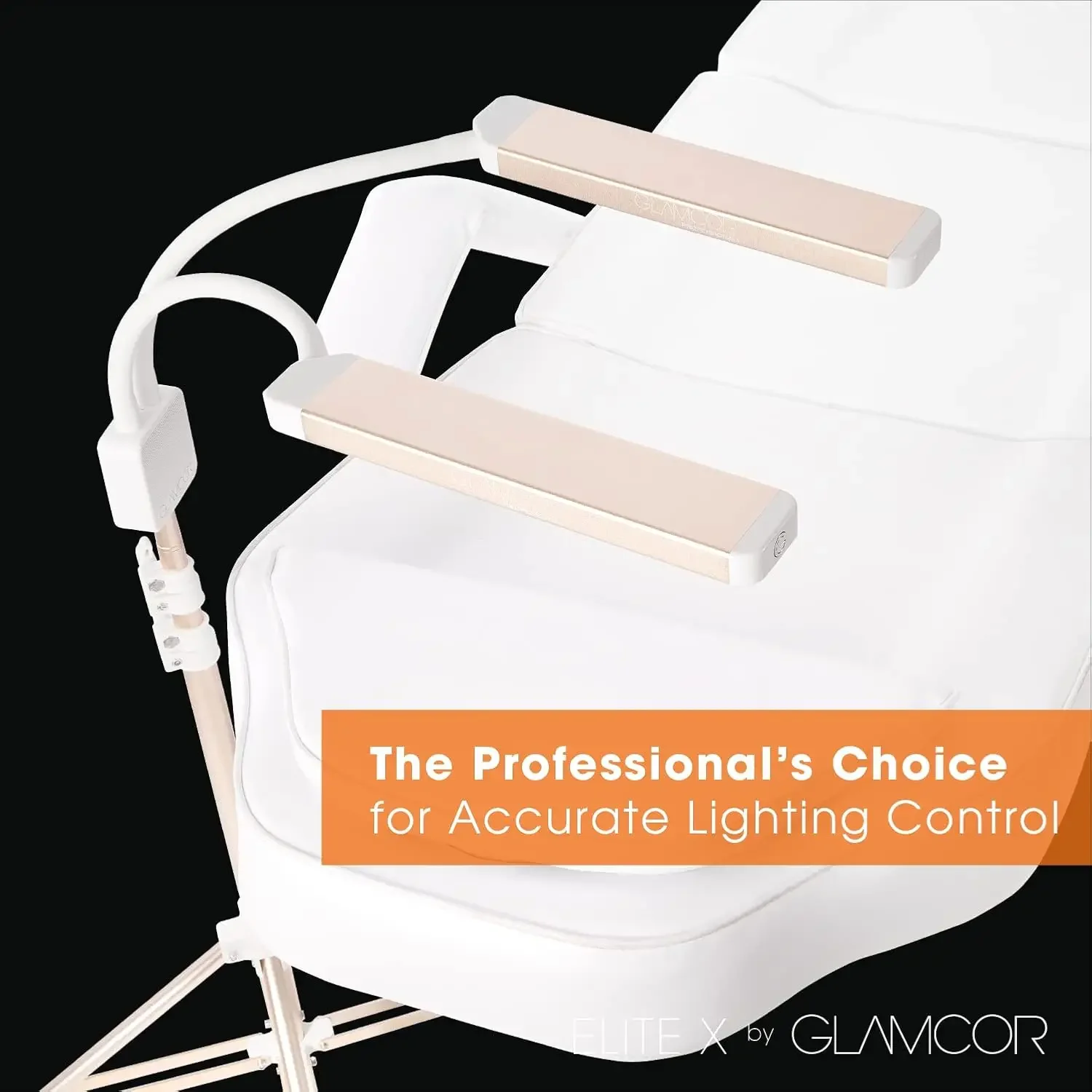 Elite X Portable LED Lighting Kit for Eyelash Extension, Esthetician, Makeup, Filming & Photography | 5600K Five-Stage Dimming D