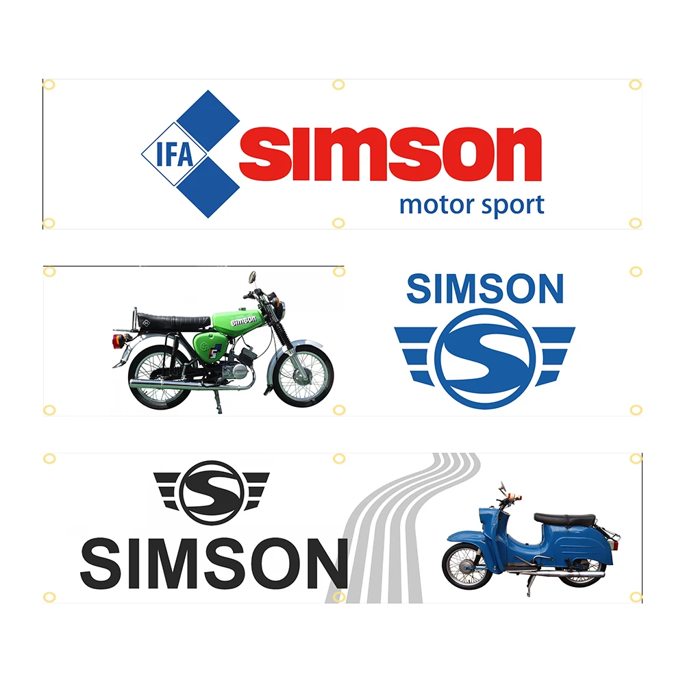 45×180cm 60x240cm Professional S-Simsons Motorcycle Team or Conpany Logo Flag Polyester Printed Decoration Banner Tapestry
