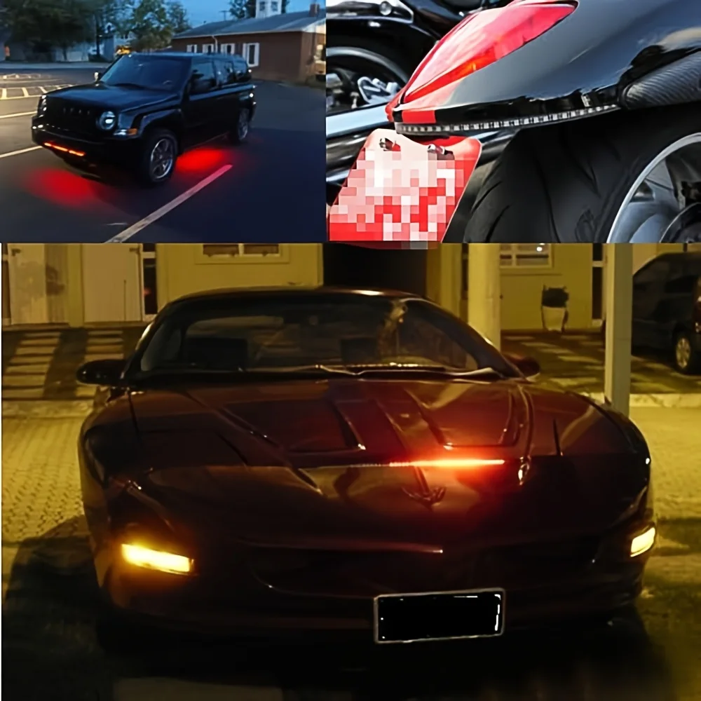 

LED Knight Rider Light Scanning Light Strip for Car And Truck Interior And Exterior Lighting LED Car Light Strip, Suitable for Wrangler, for Jeep, ATV Car, Off-Road Boat Light, Without Battery