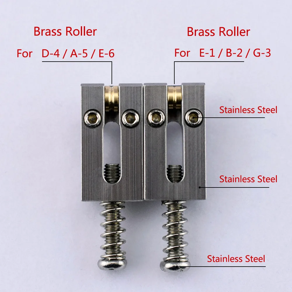 【Made in Japan】1 Set ( 6/7/8 Pieces ) Electric Guitar Tremolo Bridge Stainless Steel Roller Saddle  10.5MM/10.8MM