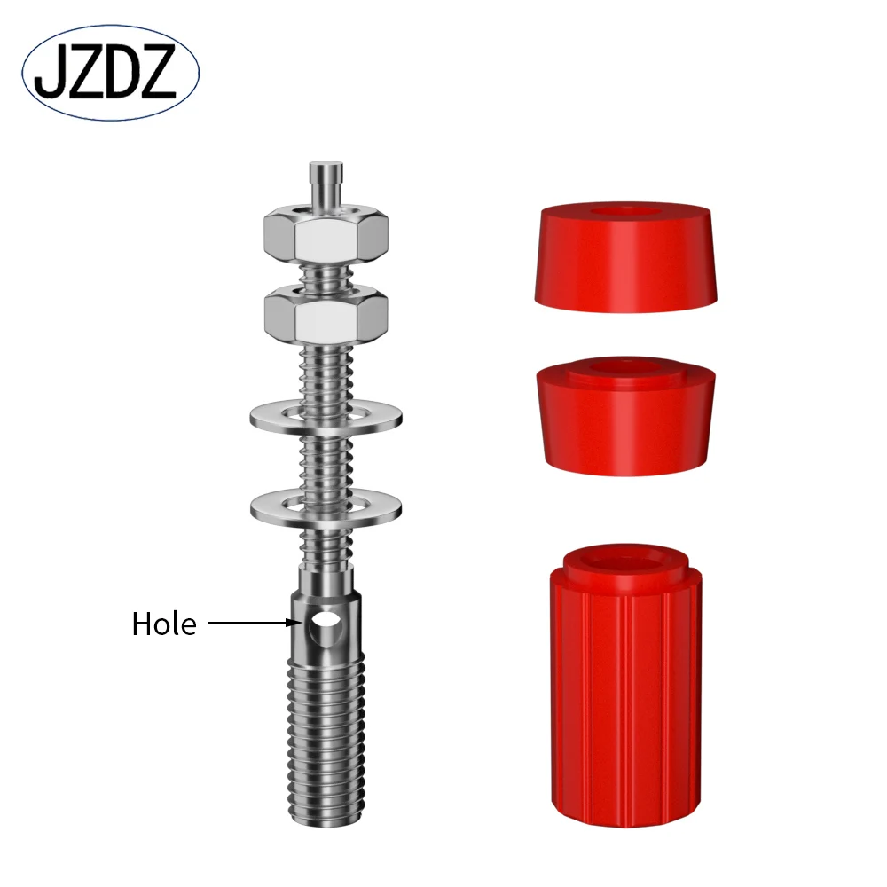 JZDZ 10PCS 4MM Banana Socket Binding Post Nut Banana Plug Jack Electrical Connector Terminal DIY Parts J.50008