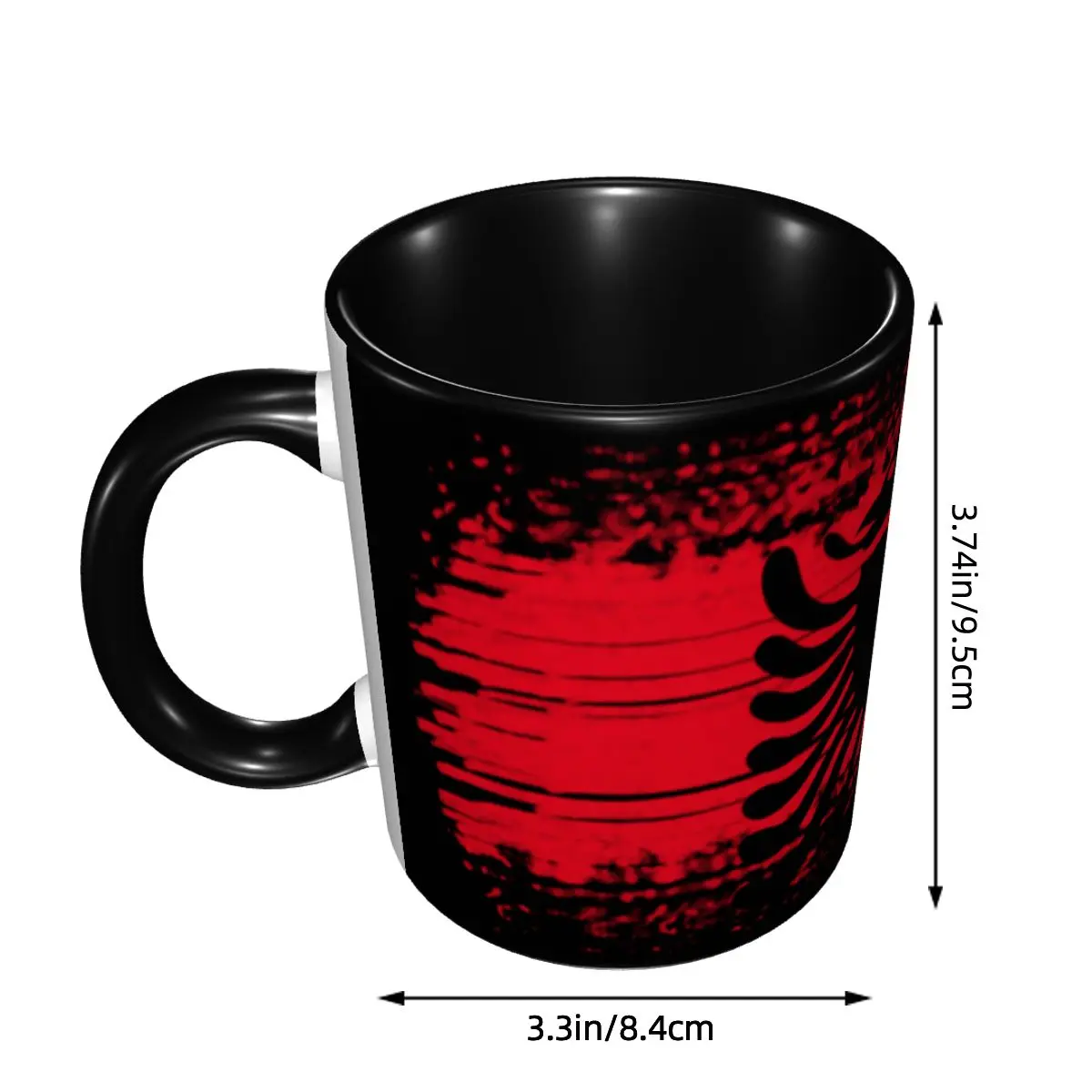 Personalized Albanian Flag Albania Eagle Coffee Mugs DIY Ceramic Milk Tea Cups