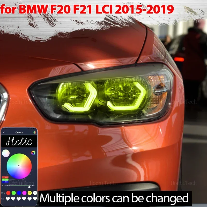 

RGB M4 style App control LED Angel Eyes Ring Lamp DRL for BMW 1 series F20 F21 LCI 2015-2019 116i 118i 120i 125i 116d 118d 120d