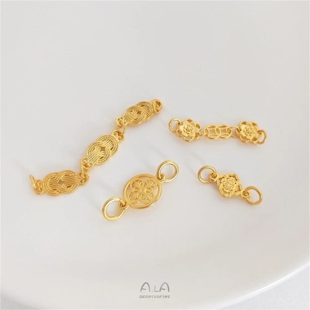 Vietnam Shajin Double Suspension Chain Connection Buckle Accessories Handmade DIY Fulu Bracelet Jewelry Materials K208