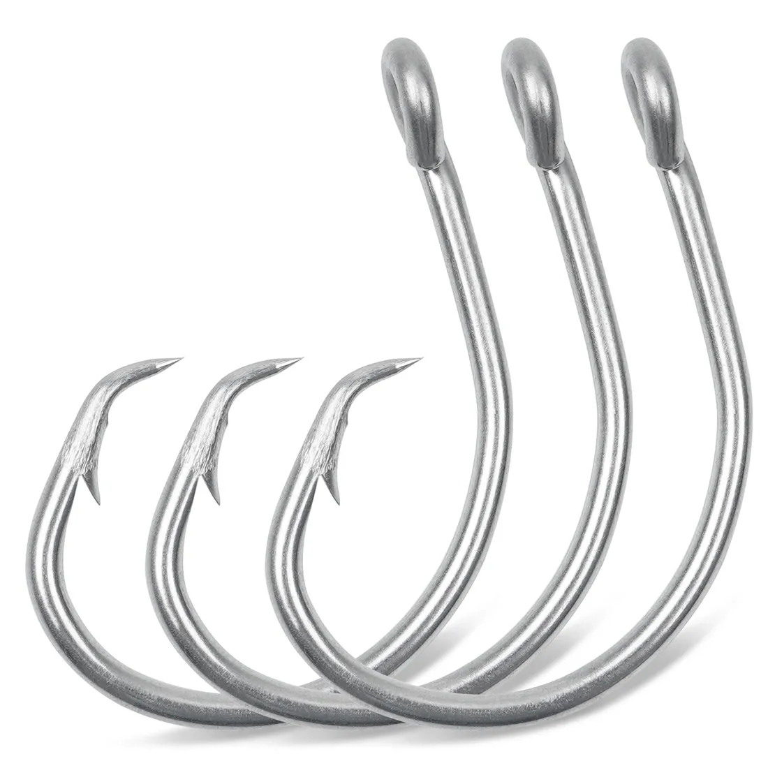 10PCS Fishing Circle Hooks Stainless Steel Shark Tuna Live bait Catfish hooks Saltwater Big Game Wide Gap inline Fishing hook