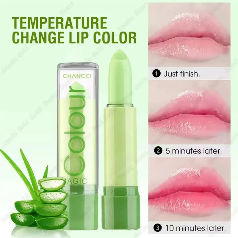 Naturalny aloesowy zmiana temperatury kolor galaretki szminka długotrwały nawilżający makijaż ust balsam do ust kosmetyki do pielęgnacji ust