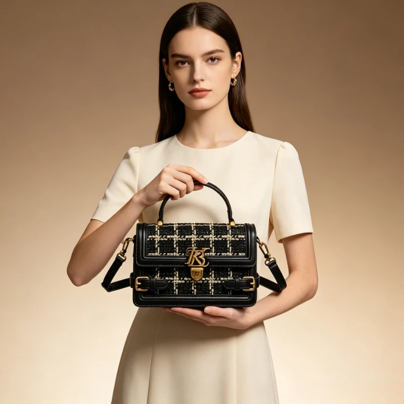 Classic Women's Handbag Leather Shoulder Bag By Famous Designer Elegant Popular With Magnetic Closure Functional And Stylish