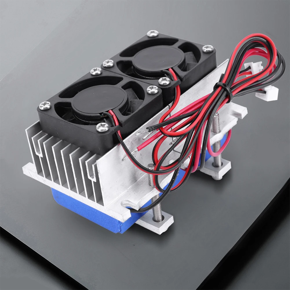 DC 12V Air Conditioner Cooling System DIY Kit Aluminum 144W 15A Semiconductor Air Cooler Kit Peltier Air Conditioning Unit