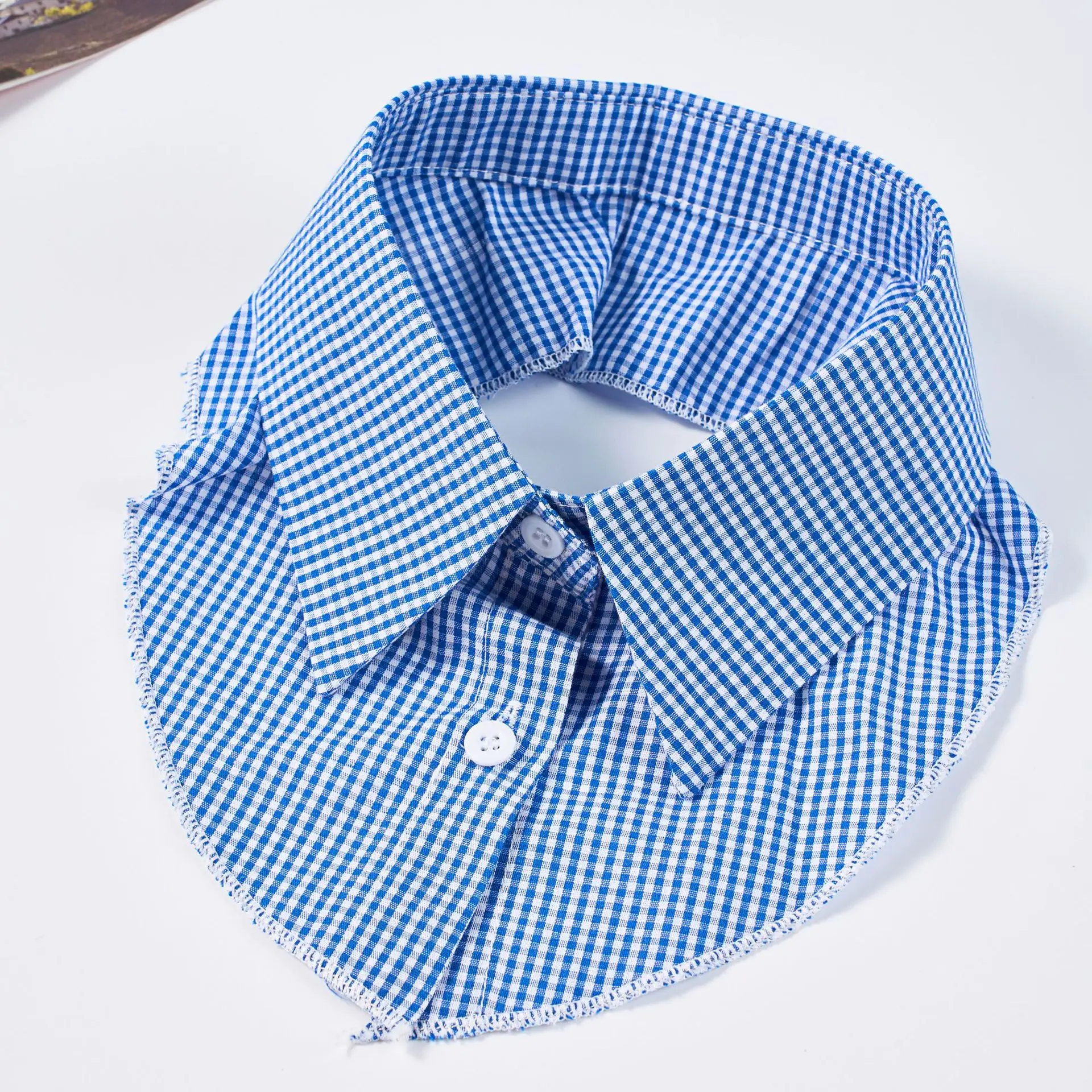 Модный простой полосатый клетчатый воротник с рукавами, комплект из трех предметов, внутренний свитер, футболка с искусственным воротником, унисекс