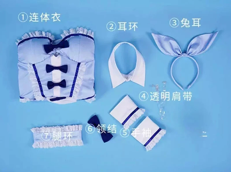 2026 فستان أزرق لطيف مثير الأرنب فتاة موحدة ملابس الهالوين الزي أنيمي فستاني حبيبي كيتاجاوا مارين تأثيري حلي