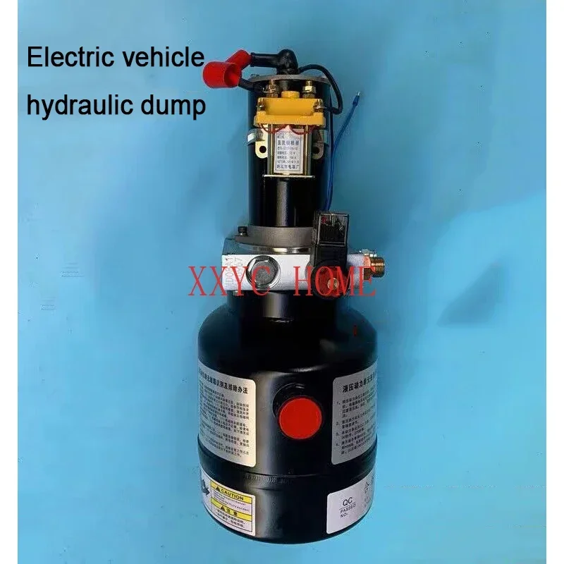 Hydraulic Self Unloading Kit Electric Control Lift 12v/24v/48v/60v Electric Tricycle Dump Hydraulic Modification Parts