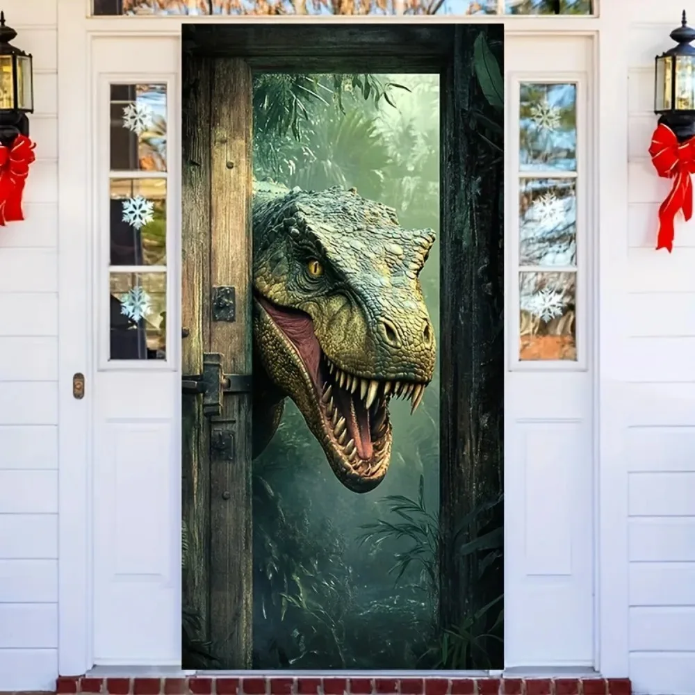 fundo-de-porta-com-tema-de-dinossauro-em-desenho-animado-da-selva-tropical-festa-de-aniversario-infantil-fundo-para-fotografia-de-decoracao-de-casa
