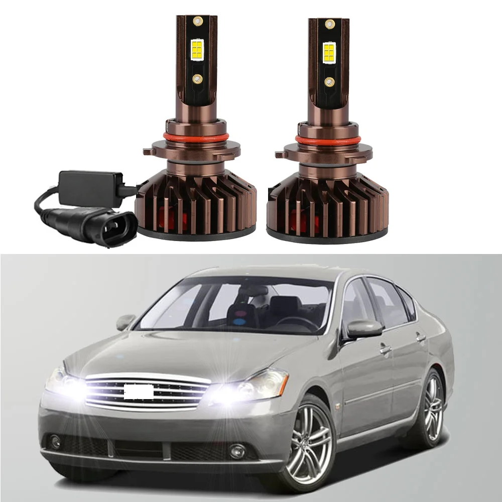 

2Pcs Led Headlight Bulb For Infiniti M45 2003- 2008 2009 2010 High Beam Headlight Bulb Canbus (With Halogen Headlights)