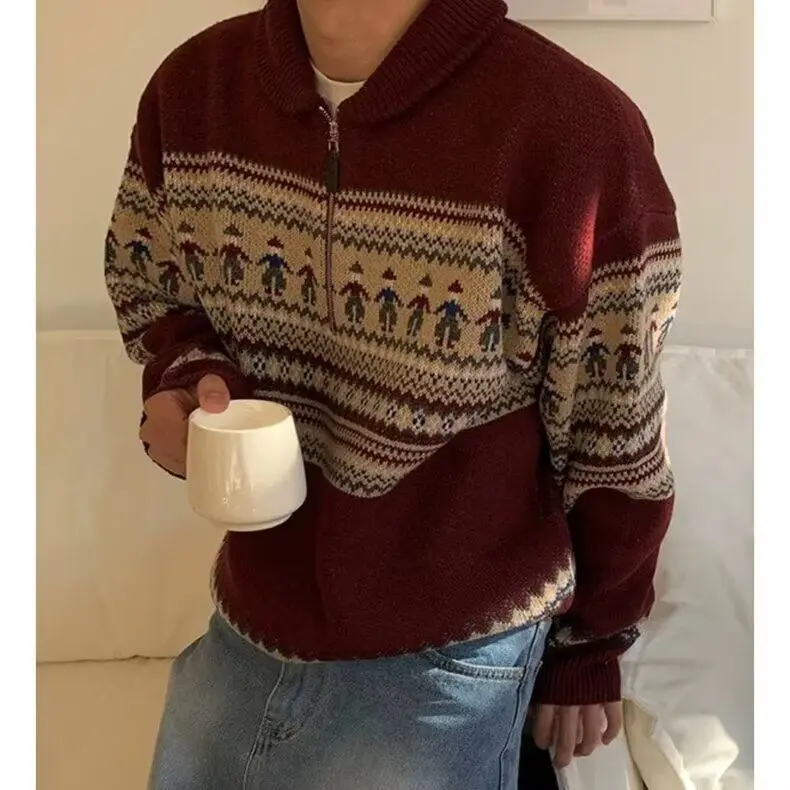 

Мужской трикотаж с воротником, весна-осень, нейтральный сарафан для мальчиков, длинный свек, полиэфирное волокно, повседневный модный корейский сле