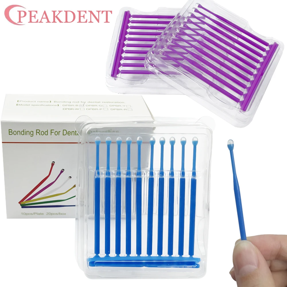 

Disposable Health Care Dental Sticks Brush for Tooth Crown Porcelain Veneer Dental Applicator Brush Sticks Adhesive Tip 20Pcs