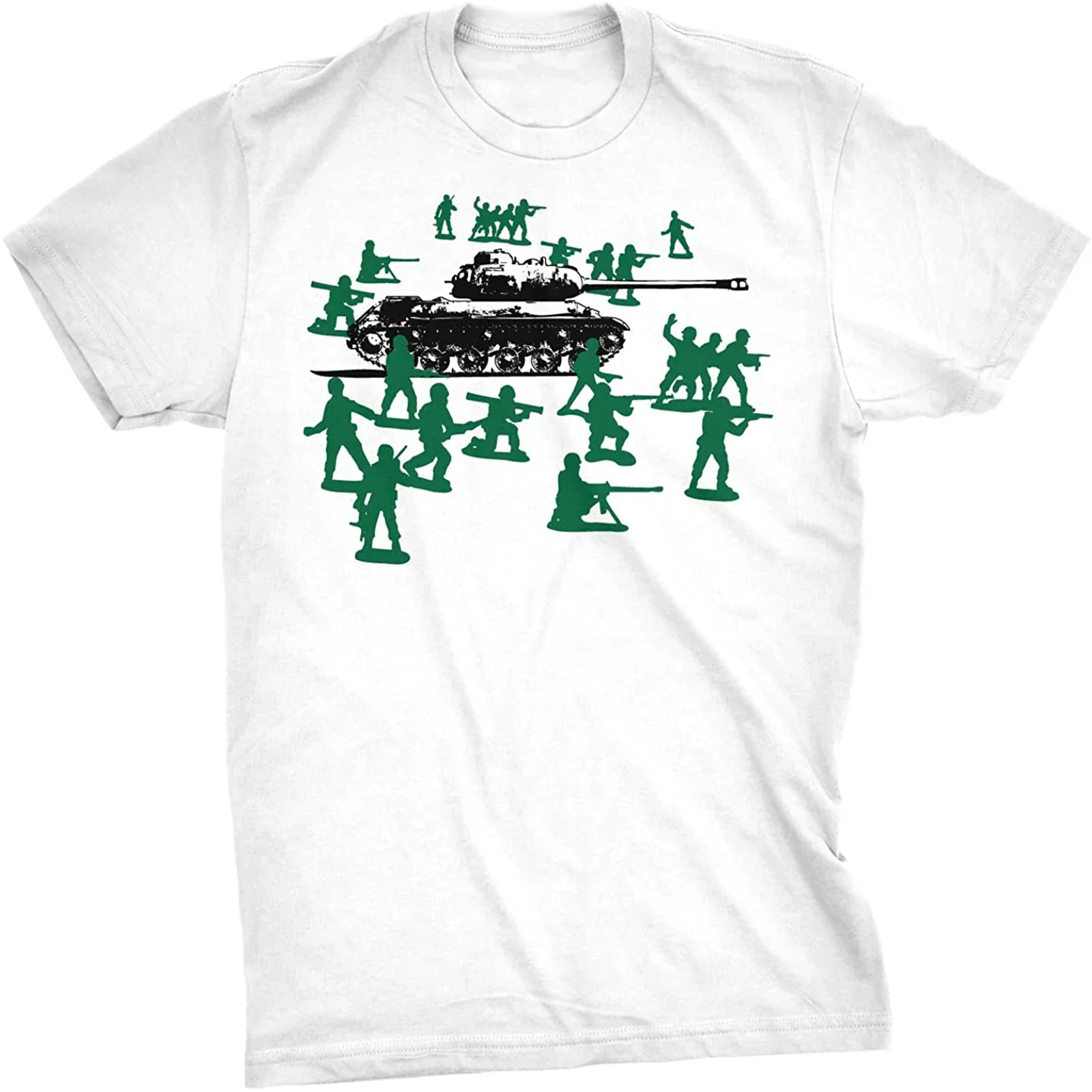 Crazy Green Army Panzer Men T Shirt Vintage Funny Shirts Military Novelty Tee size S-3XL 100% Cotton