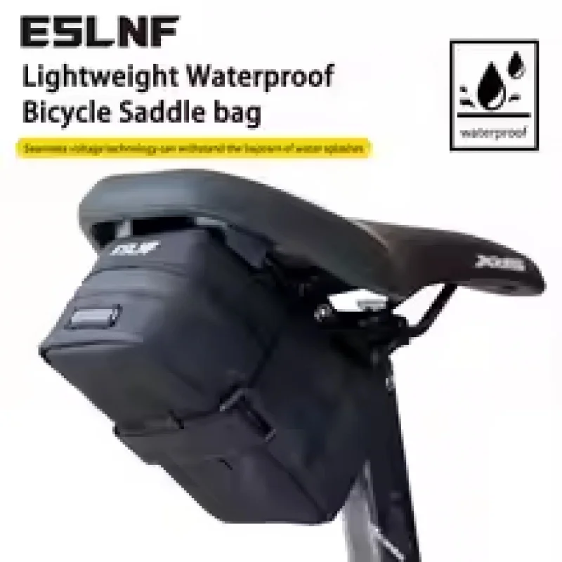 

Waterproof Bike Saddle Portable Road Bicycle Mini Bag Ultralight MTB Rear Bag With Reflective Strap Bike Accessories