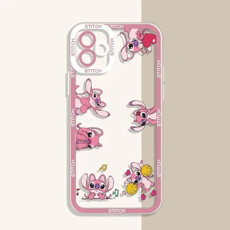 Disney Stitch Angel Case for Realme C53 C55 C67 C63 C33 C30 C35 C51 C21Y C25Y C20 C21 7i 8i 9i 9 10 12 Pro Plus 8 9 Pro 5G Cover