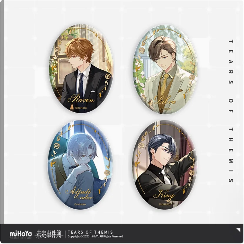 2024 Anime Tears of Themis Appointed Day Series Special-shaped Badge Baji Vilhelm Richard Marius von Hagen Brooch Button Gift