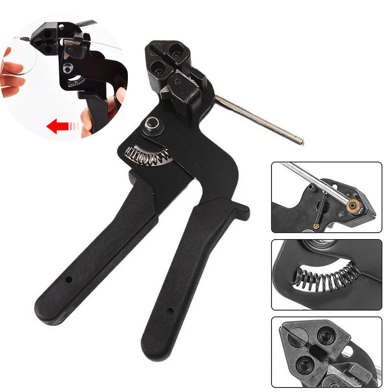 Automatic Zip Tensioning Tool Cable Ties Plier Steel Cable Ties Plier Fastening Strap Cutting Tool Zip Gun Locking Tie Wrap Tool