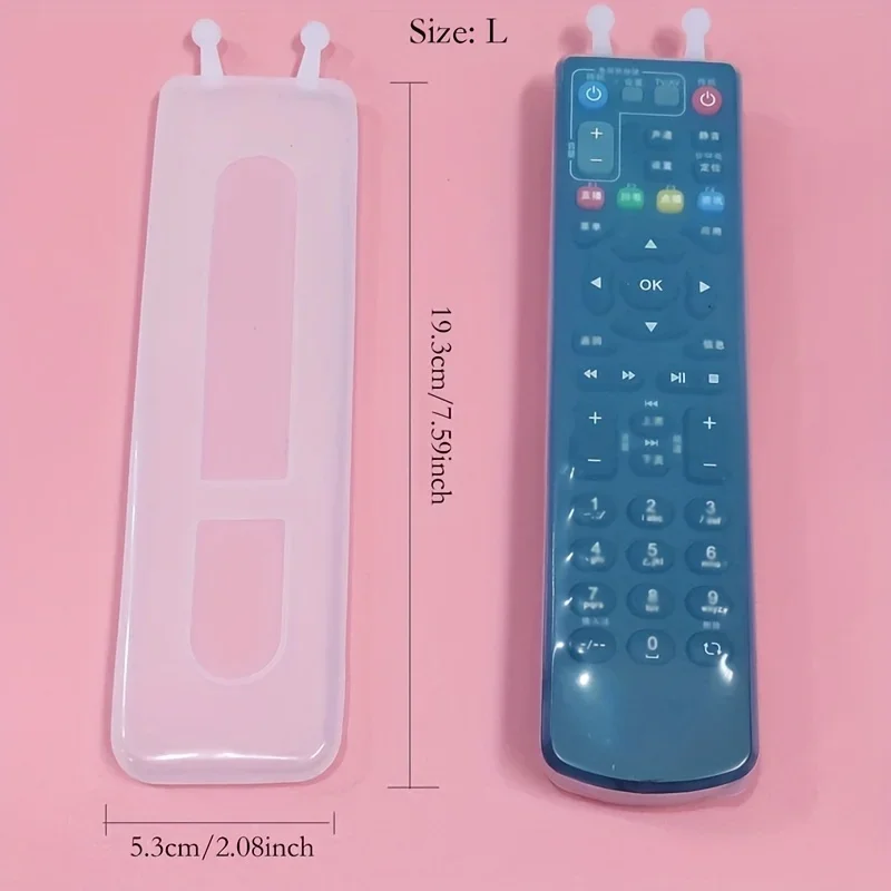 1pc-Universal Elastic Silicone Remote Case -Dust-Proof Transparent, Non Slip Protective Cover For TV & Air Conditioner Controls