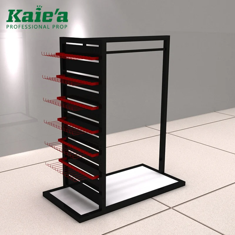 Personalizado-Gancho Lateral Duplo De Metal para Display Shop, Metal Pegboard, Rack Do Painel Traseiro Perfurado, Prateleira De Publicidade De Jóias