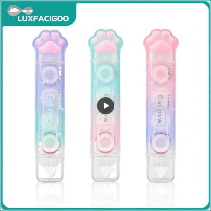 تصحيح ذو نهاية مزدوجة سهل الاستخدام، تصميم لطيف على شكل قطة، تصحيح مخلب القطط، ملصق تخطيط على شكل قلب، متعة